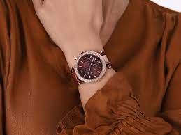 Michael Kors Parker Reloj cronógrafo de cuarzo con esfera roja para mujer MK6986