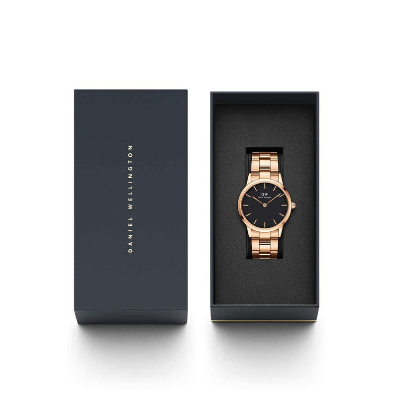 Daniel Wellington Men's Watch Black Iconic Link 36mm Gold#DW00100210 - Watches of America #6