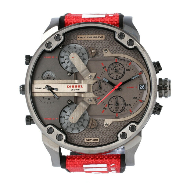 Diesel Mr. Daddy 2.0 Chrono Red Men's Watch #DZ7423 - Watches of America