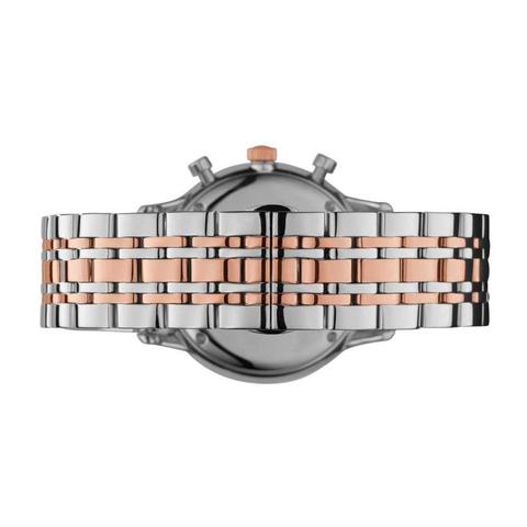 Emporio Armani Steel Two Tone Silver Rose Gold Chronograph Men's Watch#AR0399 - Watches of America #2