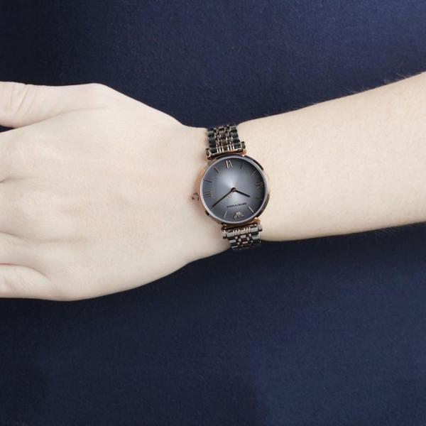 Reloj Emporio Armani de cuarzo con esfera gris y dos tonos para mujer AR1725