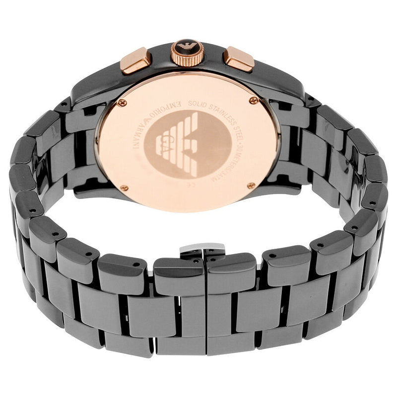 Emporio Armani Ceramica Chronograph Black Dial Men's Watch AR1410 - Watches of America #3