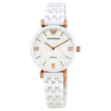 Emporio Armani Ceramica Mother of Pearl Ladies Watch AR1486 - Watches of America