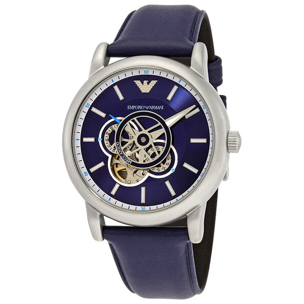 Emporio Armani Chronograph Automatic Blue Dial Men's Watch #AR60011 - Watches of America