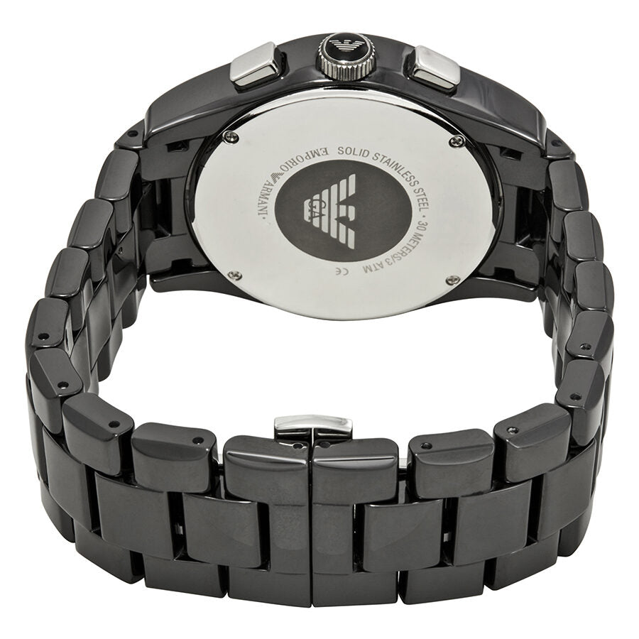 Emporio Armani Chronograph Black Dial Black Ceramic Men\'s Watch AR1400 –  Watches of America