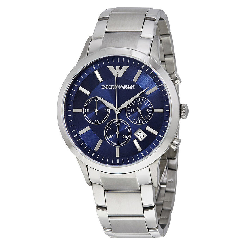 Emporio Armani Chronograph Navy Blue Dial Men's Watch #AR2448 - Watches of America