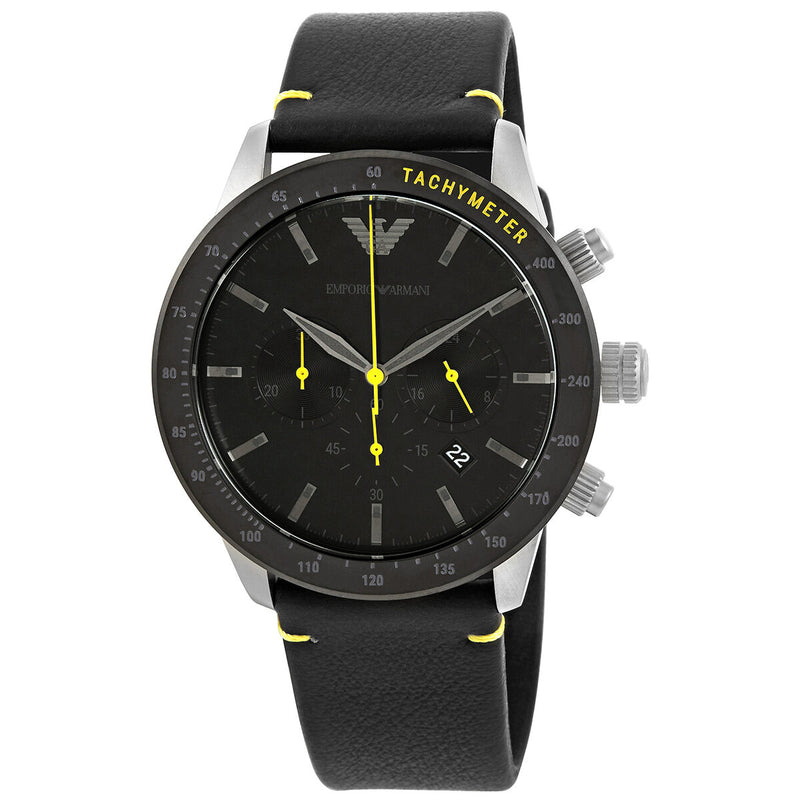 Emporio Armani Chronograph Quartz Black Dial Men's Watch #AR11325 - Watches of America