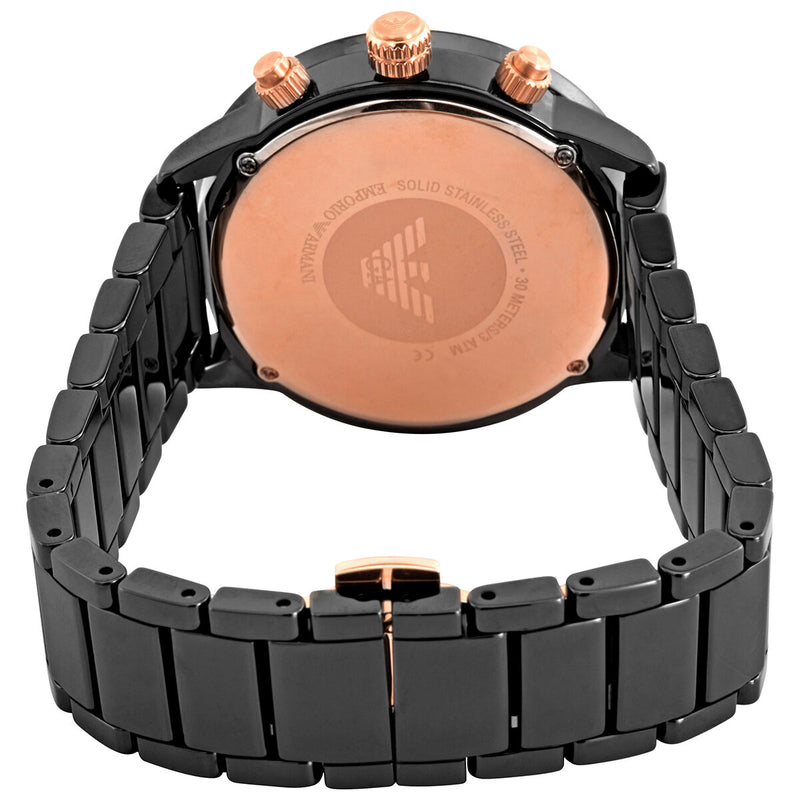 Emporio Armani Chronograph Quartz Black Dial Men's Watch AR70002 ...