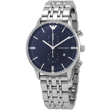 Emporio Armani Chronograph Quartz Dark Blue Dial Men's Watch #AR1648 - Watches of America
