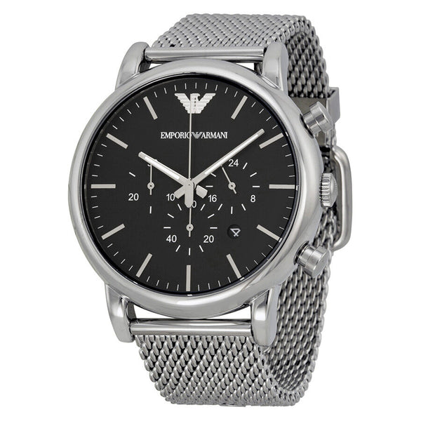 Emporio Armani Classic Chronograph Black Dial Men's Watch #AR1808 - Watches of America