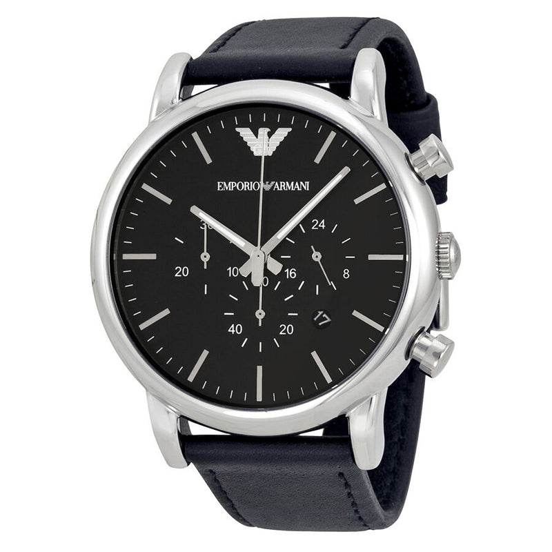 Emporio Armani  Classic Chronograph Black Dial Men's Watch #AR1828 - Watches of America