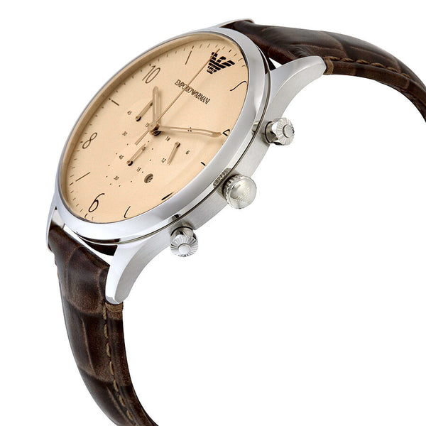 Emporio Armani Classic Chronograph Cream Dial Men's Watch AR1878 - Watches of America #2