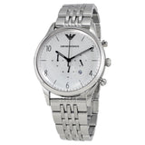 Emporio Armani Classic Chronograph Silver Dial Men's Watch #AR1879 - Watches of America