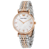 Emporio Armani Classic Mother Of Pearl Dial Ladies Watch #AR1683 - Watches of America