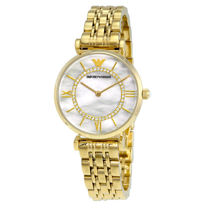 Emporio Armani Classic Mother of Pearl Dial Ladies Watch #AR1907 - Watches of America