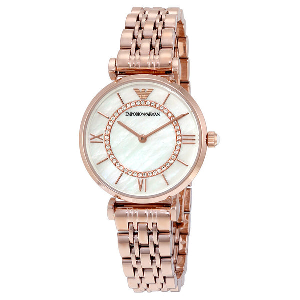 Emporio Armani Classic Mother of Pearl Dial Ladies Watch #AR1909 - Watches of America