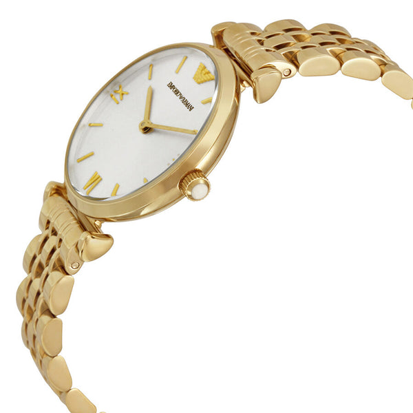 Emporio Armani Classic Silver Dial Gold-tone Ladies Watch #AR1877 - Watches of America #2