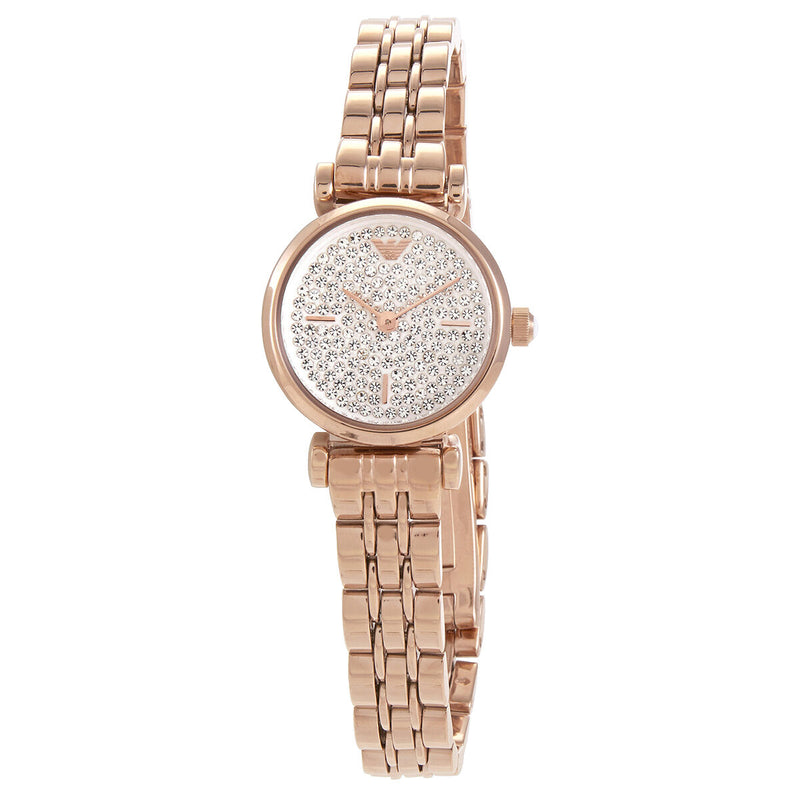 Emporio Armani Gianni T-Bar Quartz White Dial Ladies Watch #AR11266 - Watches of America