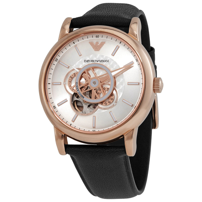 Emporio Armani Luigi Automatic Silver Dial Men's Watch #AR60013 - Watches of America