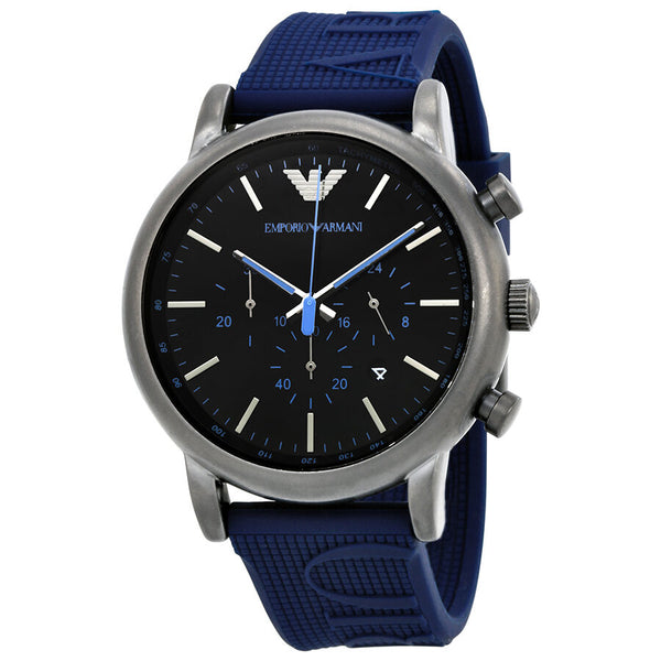 Emporio Armani Luigi Chronograph Black Dial Men's Watch AR11023 - Watches of America