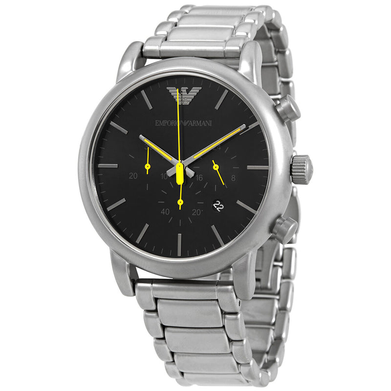 Emporio Armani Luigi Chronograph Quartz Black Dial Men's Watch #AR11324 - Watches of America