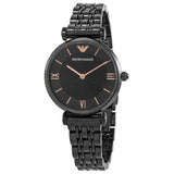 Emporio Armani Quartz Black Dial Ladies Watch #AR11245 - Watches of America