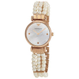 Emporio Armani Quartz Mother of Pearl Dial Ladies Watch #AR11317 - Watches of America