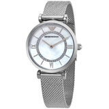 Emporio Armani Quartz Mother of Pearl Dial Ladies Watch #AR11319 - Watches of America