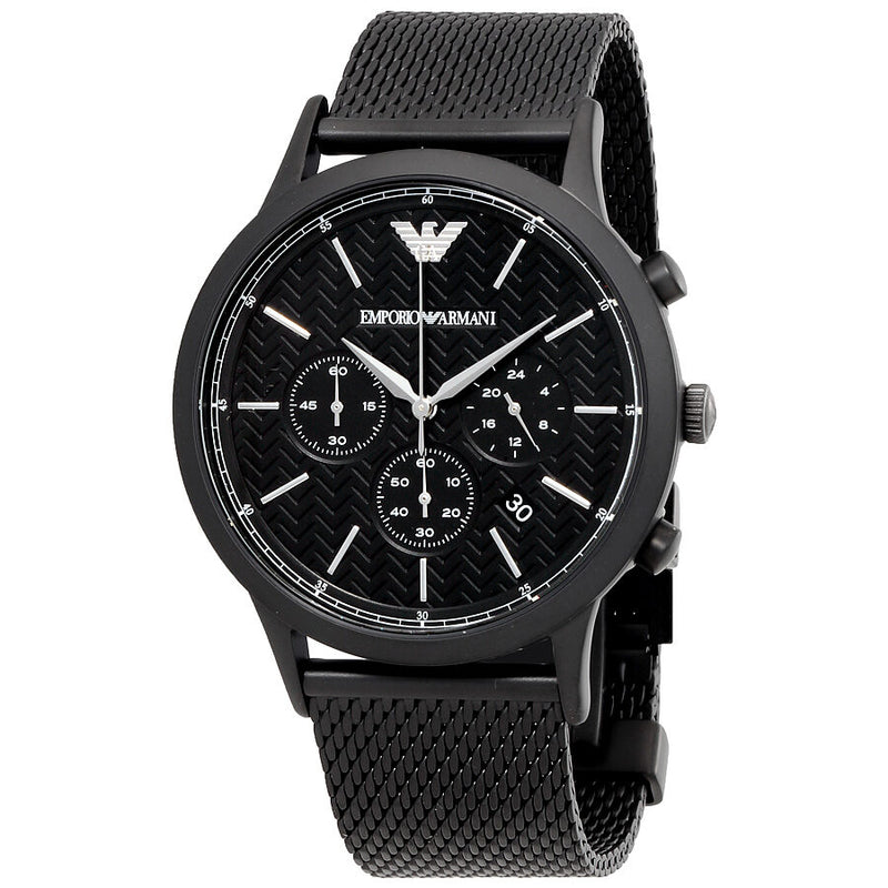 Emporio Armani Renato Chronograph Black Dial Men's Watch AR2498 - Watches of America