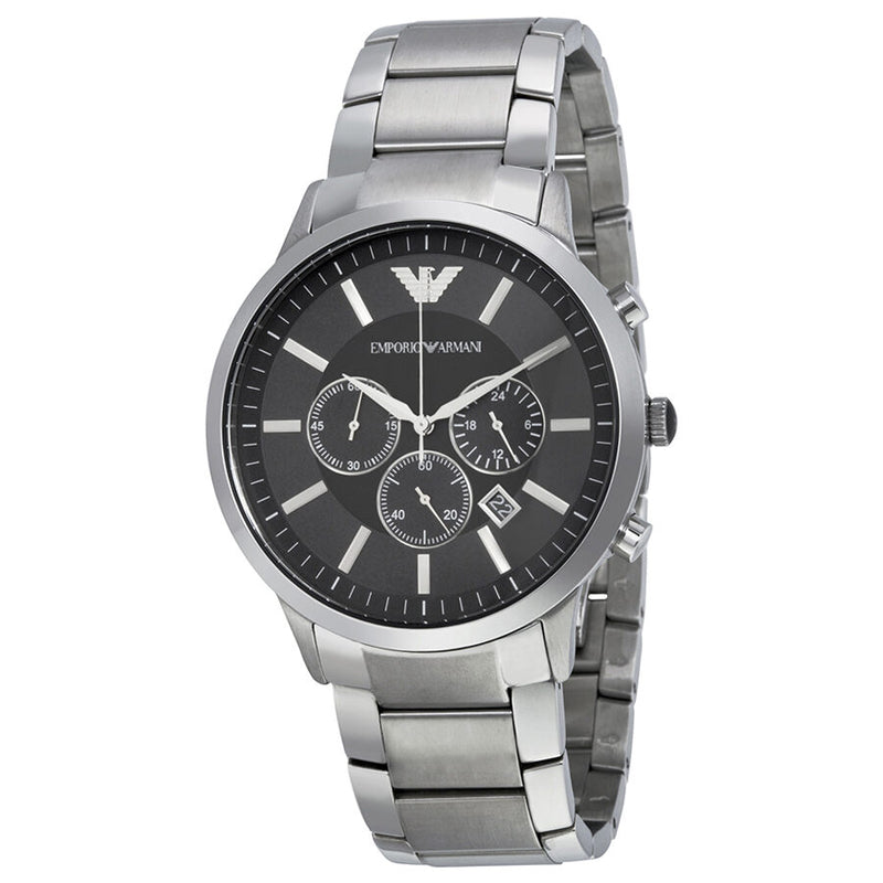 Emporio Armani Sportivo Chronograph Black Dial Steel Men's Watch AR2460 - Watches of America