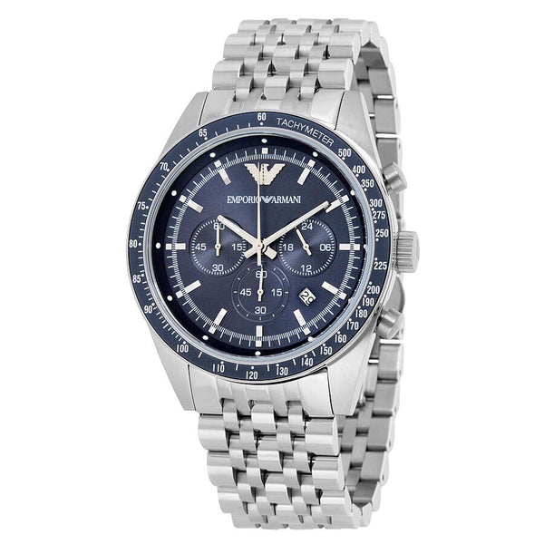 Emporio Armani Sportivo Chronograph Blue Dial Men's Watch AR6072 - Watches of America