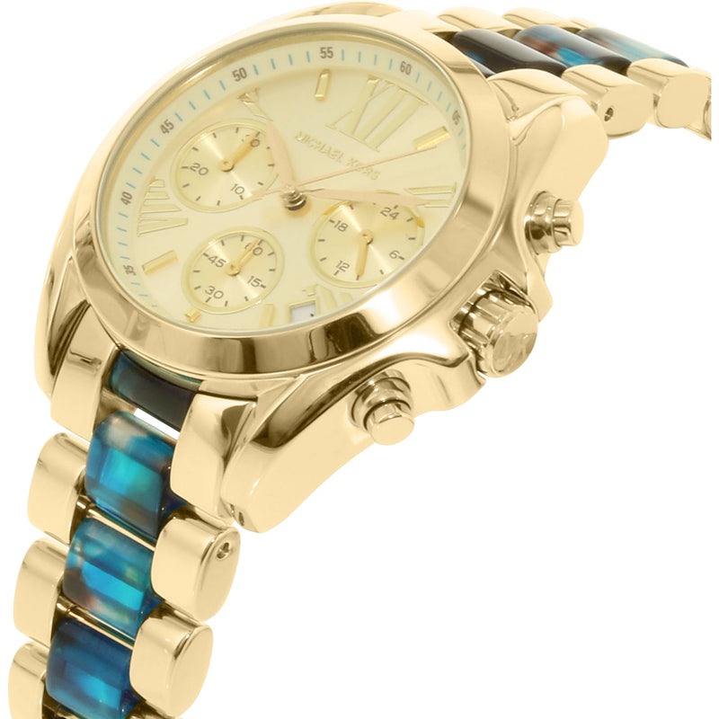 Michael Kors Bradshaw Chronograph Blue Gold Ladies Watch MK6318 - Watches of America #2