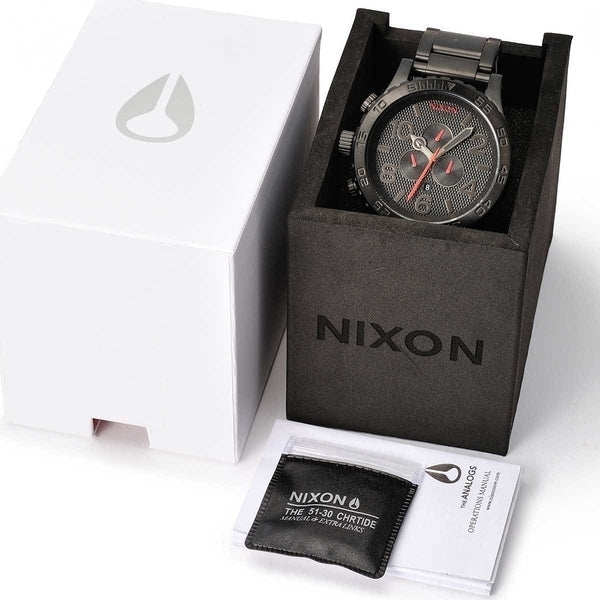 Nixon 51-30 Chrono Black Red Men's Watch A083-2298 – Watches