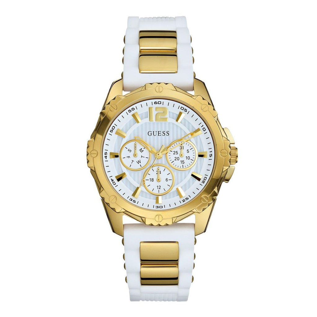 Guess watch store white band