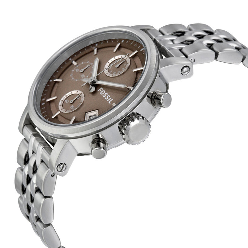 Fossil Boyfriend Chronograph Brown Dial Stainless Steel Ladies watch ES3747 - Watches of America #2