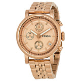 Fossil Boyfriend Chronograph Rose Gold-tone Dial Ladies Watch ES3380 - Watches of America