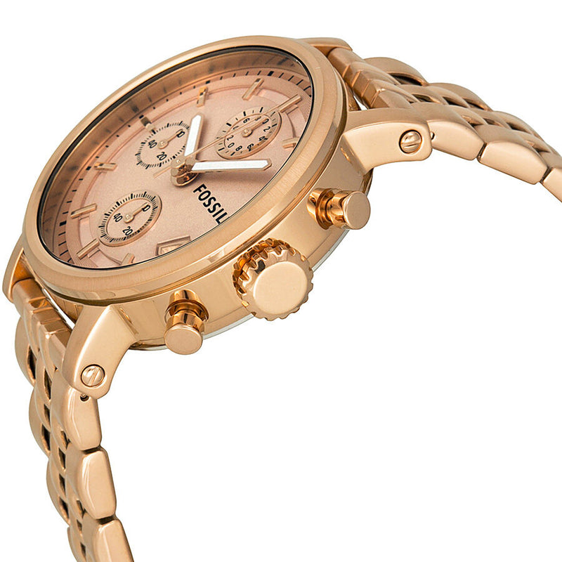 Fossil Boyfriend Chronograph Rose Gold-tone Dial Ladies Watch ES3380 - Watches of America #2