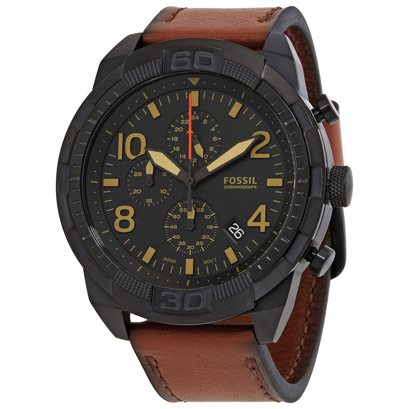 Fossil Bronson Chronograph Quartz Black Dial Men's Watch #FS5714 - Watches of America