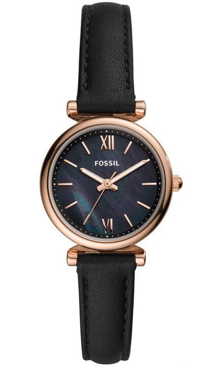 Fossil Carlie Mini Quartz Black Dial Ladies Watch #ES4700 - Watches of America