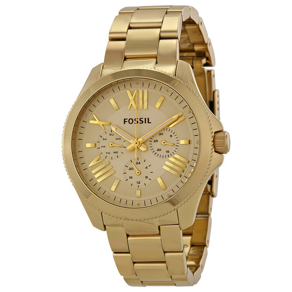 Fossil Cecile Multi-Function Champagne Dial Stainless Steel Ladies Watch AM4510 - Watches of America