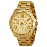 Fossil Ceclie Multi-Function Champagne Dial Gold Steel Ladies Watch AM4570 - Watches of America