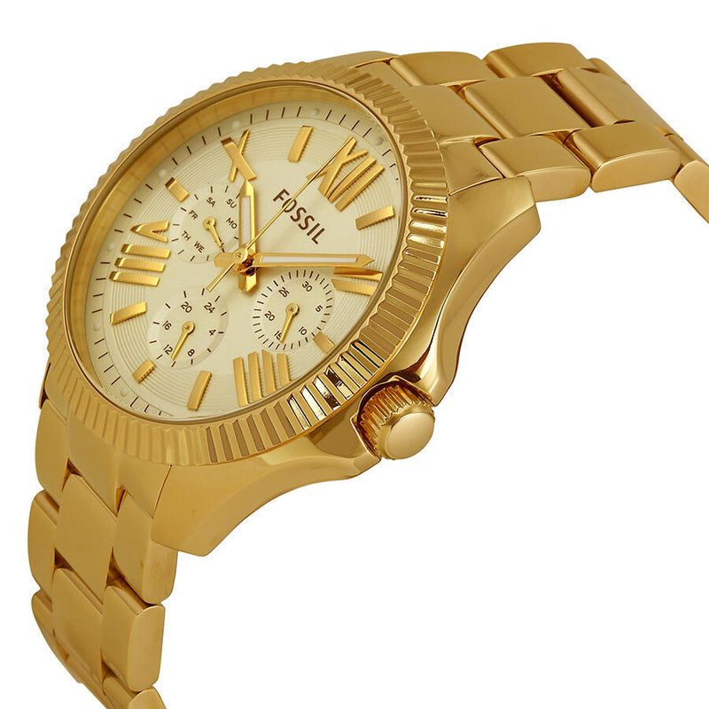 Fossil Ceclie Multi-Function Champagne Dial Gold Steel Ladies Watch AM4570 - Watches of America #2