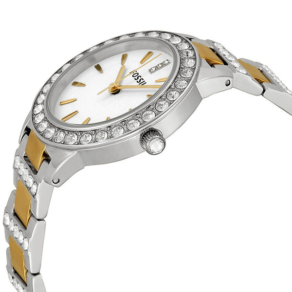 Fossil Crystal White Dial Two-tone Ladies Watch ES2409 - Watches of America #2