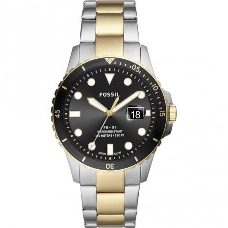 Fossil FB-01 Quartz Black Dial Two-tone Men's Watch #FS5653 - Watches of America