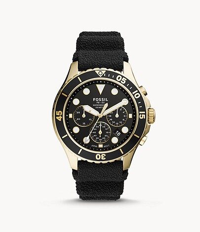 Fossil FB-03 Chronograph Quartz Black Dial Men's Watch #FS5729 - Watches of America