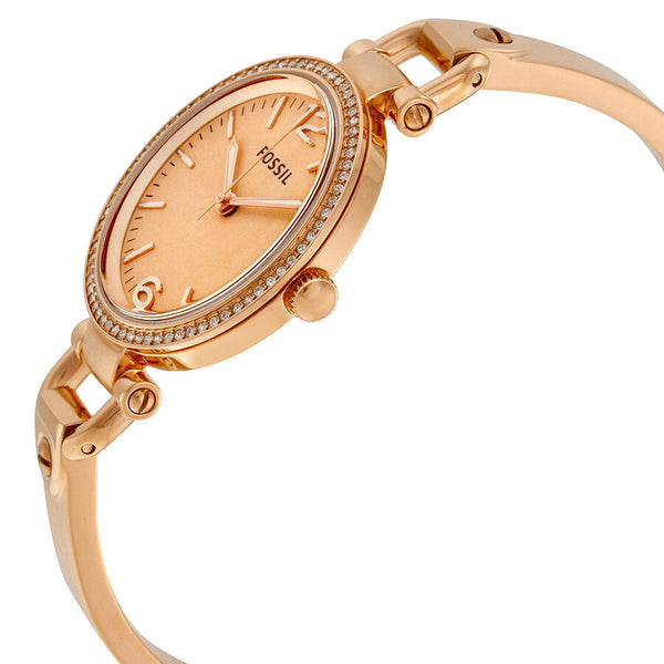 Fossil Georgia Glitz Rose Dial Rose Gold-tone Ladies Watch #ES3226 - Watches of America #2