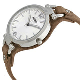 Fossil Georgia Silver Dial Tan Leather Ladies Watch #ES3060 - Watches of America #2