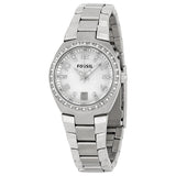 Fossil Glitz Mother of Pearl Analog Dial Ladies Watch AM4141 - Watches of America