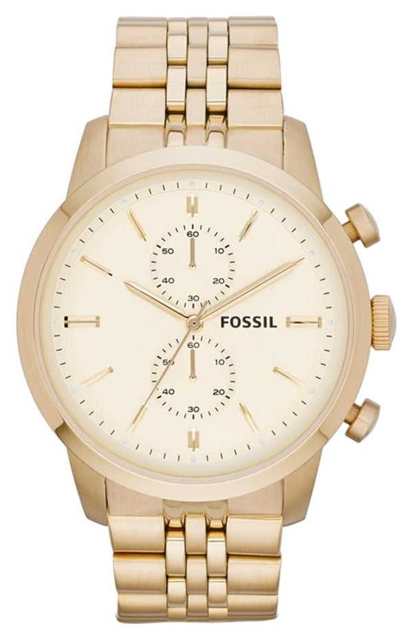 Fossil Gold Townsman Tone Stainless Steel Chronograph Men's Watch  FS4856 - Watches of America