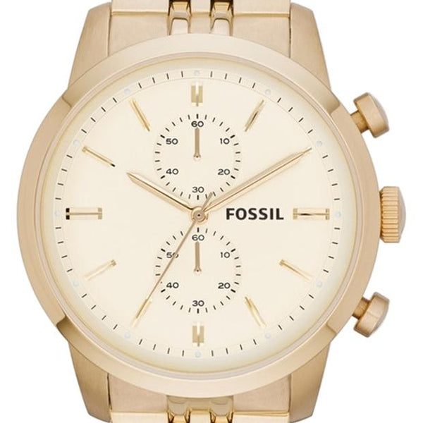 Fossil Townsman Tone Stainless Steel Chronograph Men's Watch FS48 – Watches of America